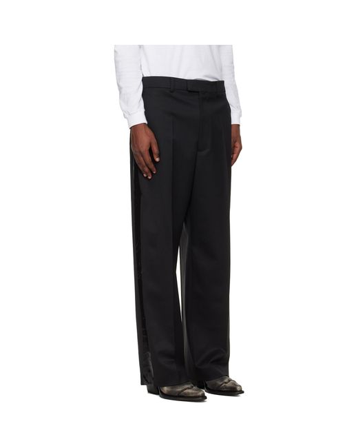 Vetements Black Taped Tailored Trousers for men