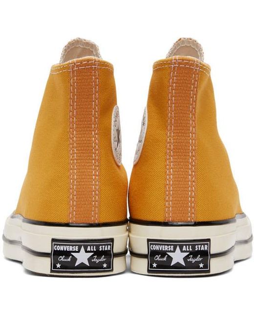 Baskets montantes Chuck 70 jaunes Toile Converse pour homme - Lyst Baskets montantes Chuck 70 jaunes Toile Converse pour homme - Lyst