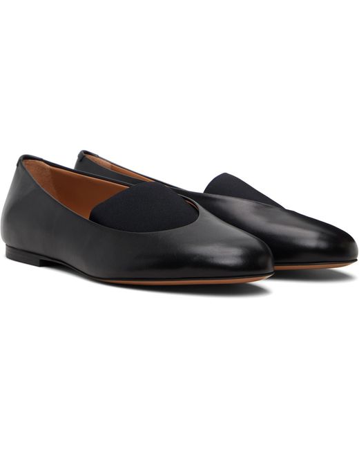 Jil Sander Black Elyss Ballerina Flats