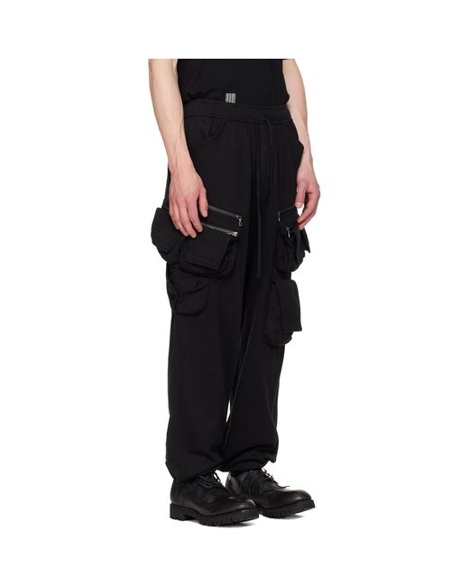 Julius Black Tactical Jogger Cargo Pants for men