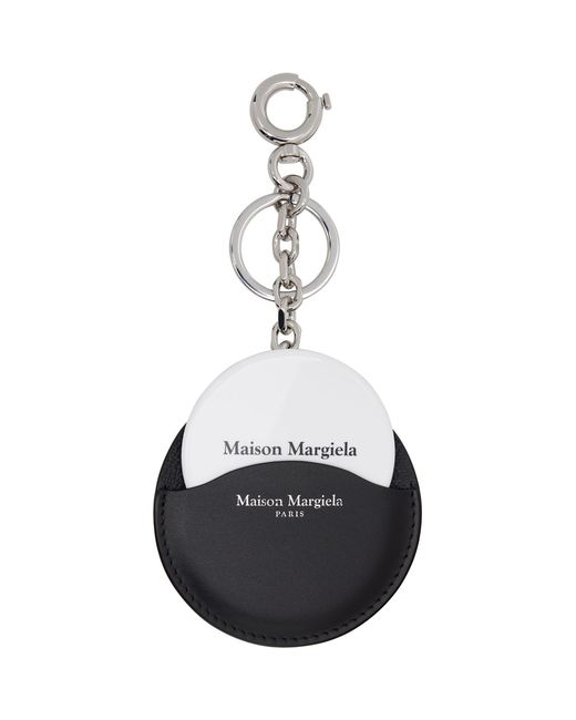 Maison Margiela Black Logo Mirror Keychain for men