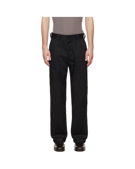 Needles Black Work Trousers for men