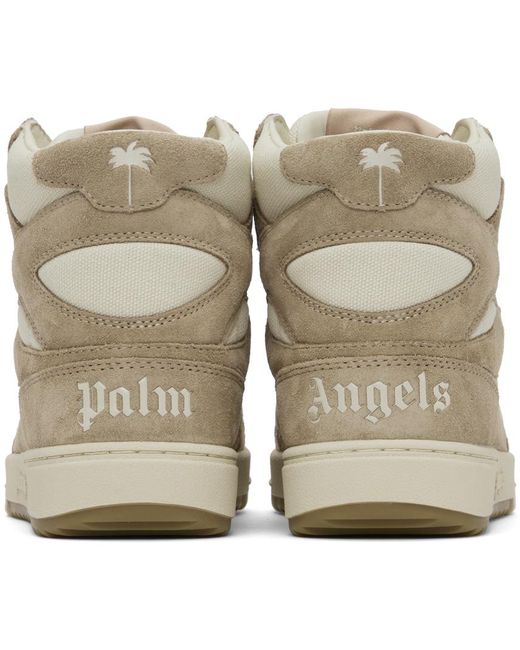Palm Angels Black Off-white & Beige University High Top Sneakers