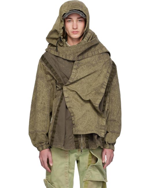 Y. Project Green Khaki Velcro Cargo Jacket for men