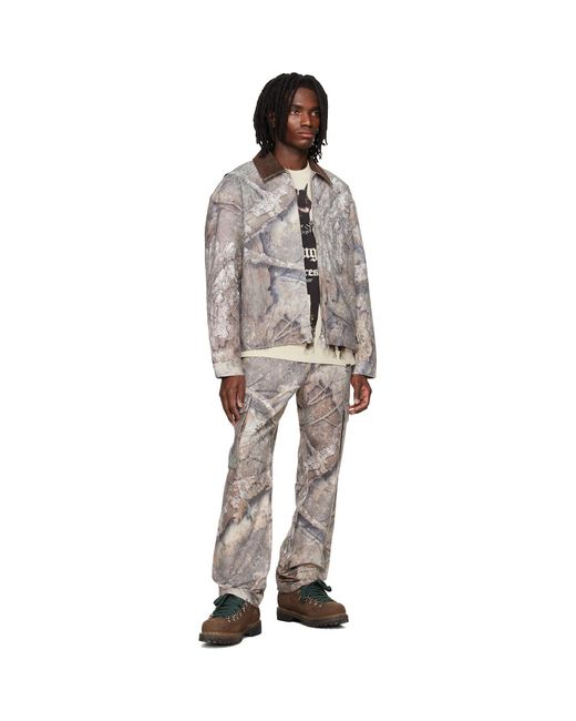 Represent Multicolor Khaki Realtree Trucker Jacket for men