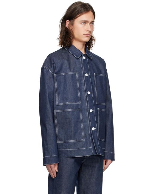 Sunnei Blue Bellidentro Reversible Denim Jacket for men