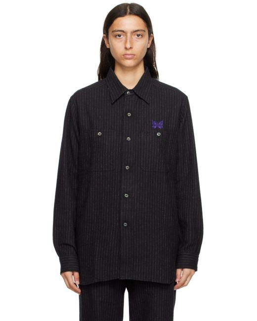 Needles Black Work Shirt Lyst