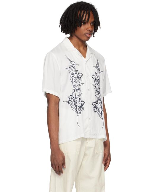 Rag & Bone White Avery Resort Shirt for men