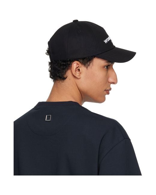 Wooyoungmi Blue Embroidered Ball Cap for men