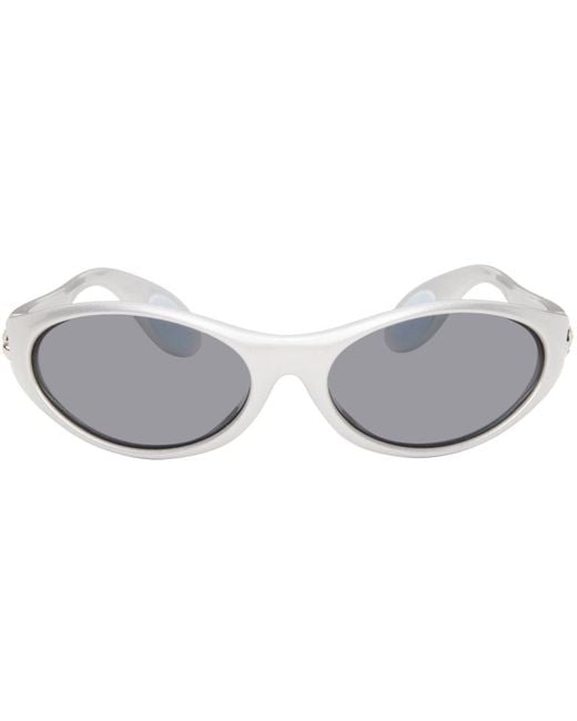 Coperni White Gray Oval Sunglasses