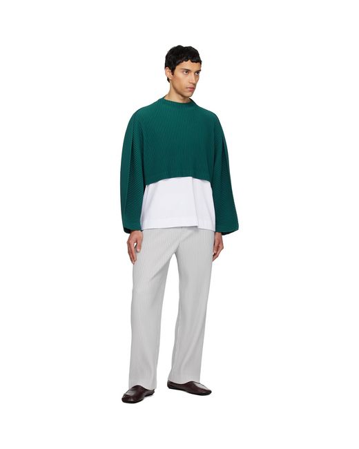 Homme Plissé Issey Miyake Green Color Pleats 1 Top for men