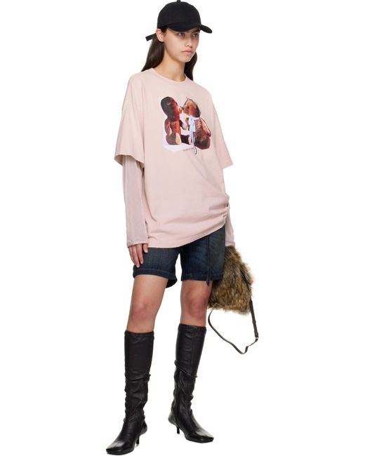 Acne ネイビー ルーズフィット デニムショートパンツ Blue