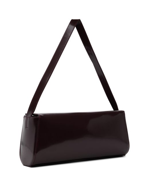 St. Agni Black Burgundy East West Baguette Bag