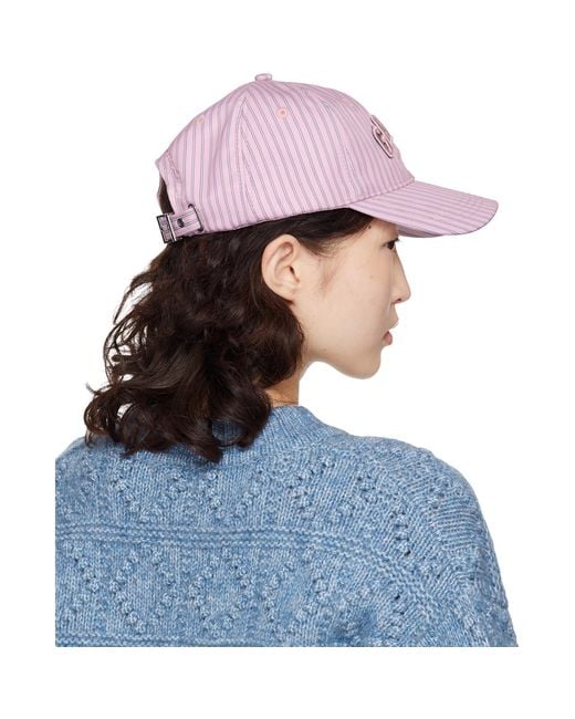 Ganni Blue Printed Nylon Cap
