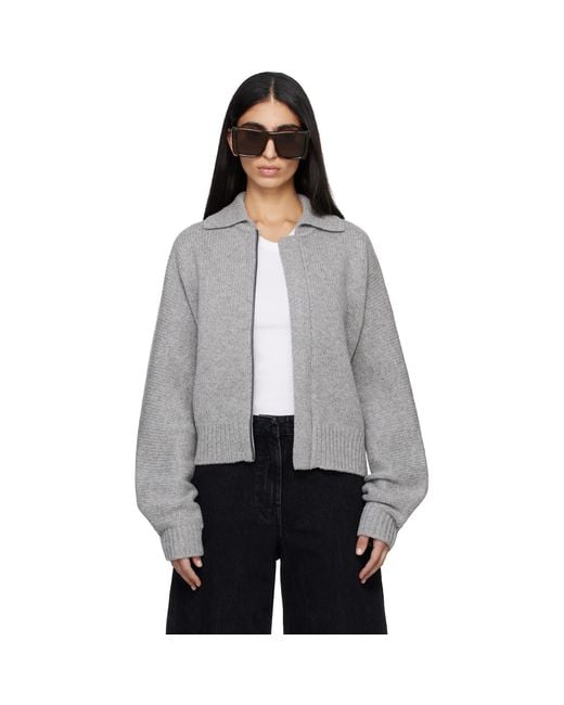 Entire studios Gray Marla Bomber Cardigan