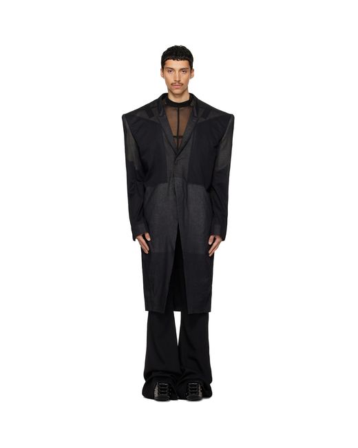 Rick Owens Black Temple Rick's Tatlin Coat for men