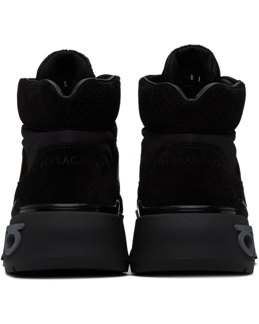 Ferragamo Black ‘Leonida’ Sneakers for men