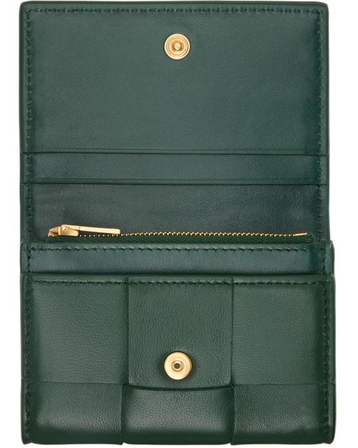 Bottega Veneta Green Envelope Coin Pouch
