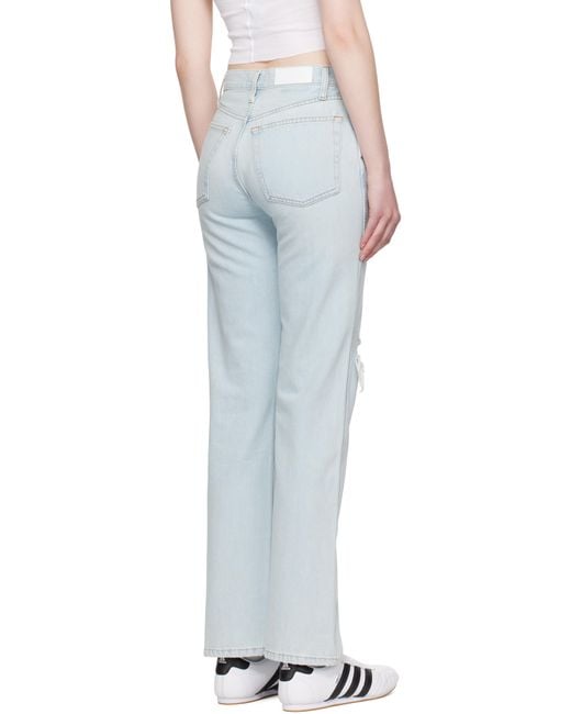 【関税込み】Re/Done ブルー ハイウエスト ルーズジーンズ RE/DONE ブルー ハイウエスト ルーズジーンズ | Lyst