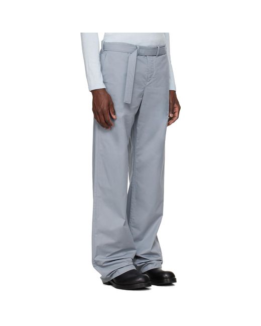 Rier Black Cotton Utility Trousers for men