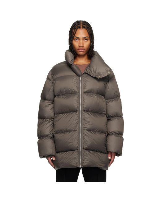 Rick Owens Brown Concordians Turtle Down Coat for men