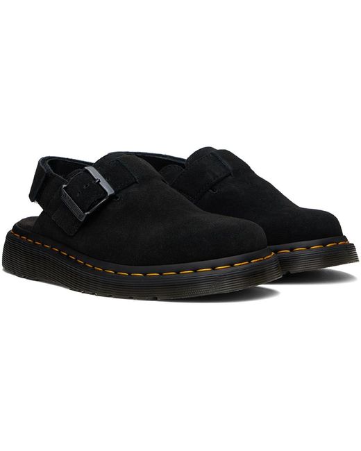 Dr. Martens Black Jorge Ii Suede Slingback Mules