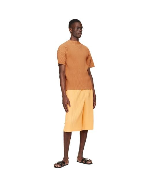 Homme Plissé Issey Miyake Brown Monthly Colors March T-Shirt for men