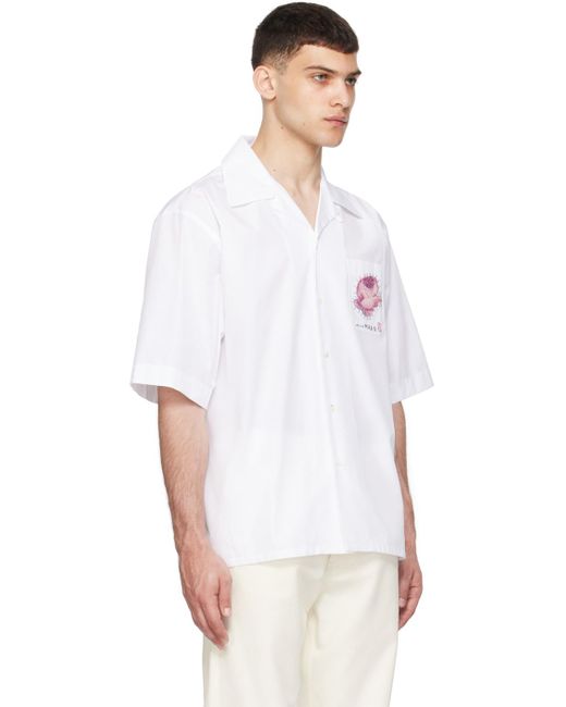 Chemise blanche à écusson Marni pour homme en coloris White