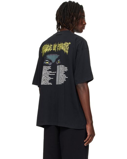 Vetements Black Cradle Of Filth 'Pandaemonaeon' Oversized T-Shirt for men