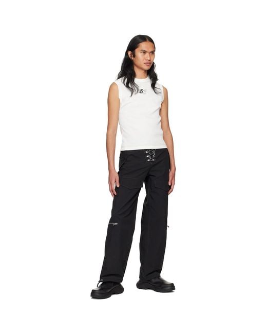 Dion Lee Black White 'dle' Tank Top for men