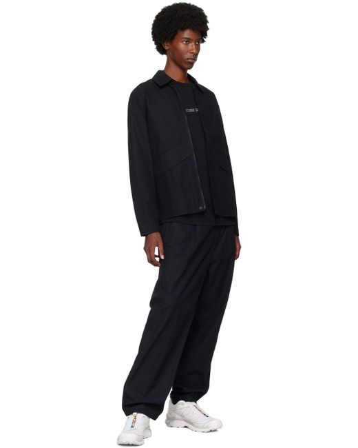 メンズ Stone Island ブラック コットン ジャケット Black