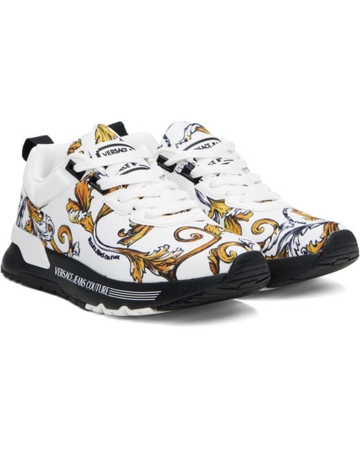 Versace Jeans Couture Black Outline Barocco Dynamic Sneakers for men