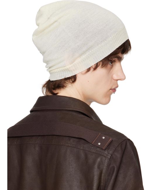 メンズ Rick Owens オフホワイト Hollywood Medium ビーニー Brown