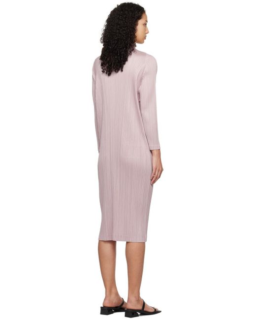 Pleats Please Issey Miyake Black Pink Monthly Colors January Maxi Dress