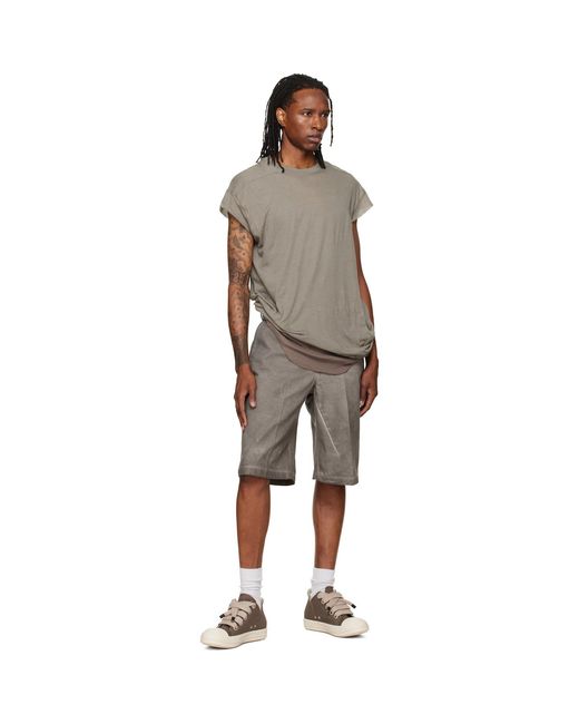 Rick Owens Gray Tower Jumbolace Low Sneaks Sneakers for men