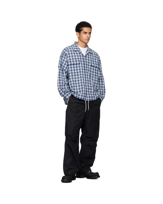 Nanamica Blue Ooal Palaka Check Shirt for men