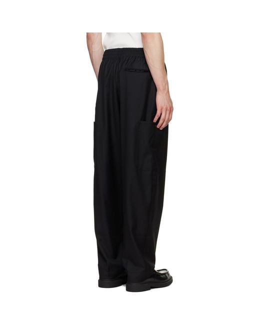 KENZO Black Paris Cargo Jog Trousers for men