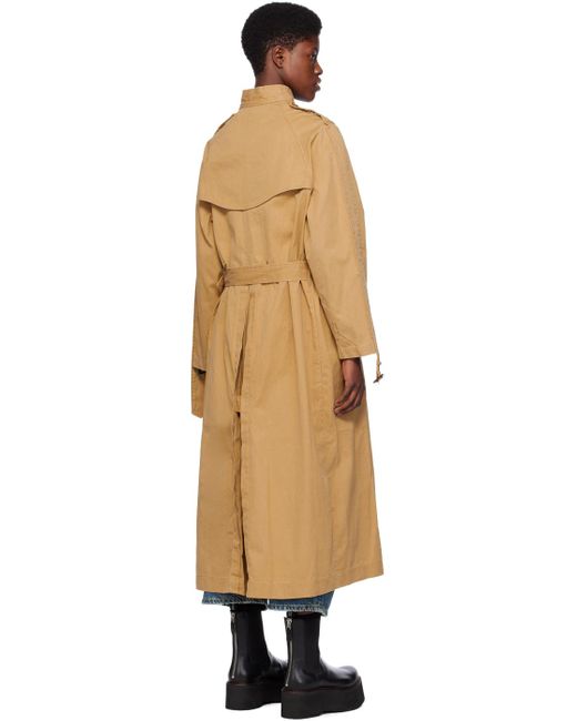 R13 Blue Tan Pin-buckle Trench Coat