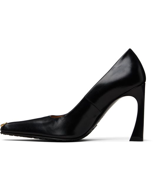 MARINE SERRE Black Smooth Leather Ms Kiss Heels