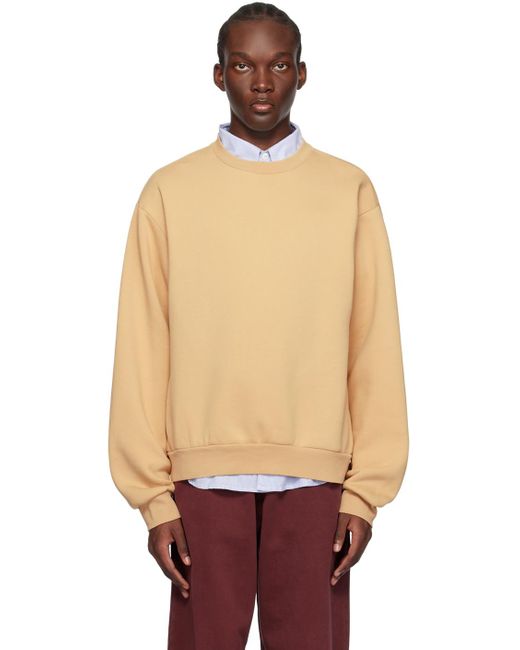 Acne Multicolor Tan Crewneck Sweatshirt for men