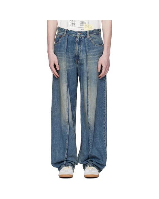 MM6 by Maison Margiela Blue Wide-Leg Jeans for men