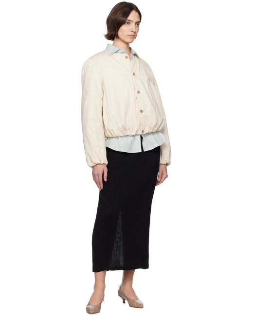 Issey Miyake Black Hatching Bottoms Maxi Skirt