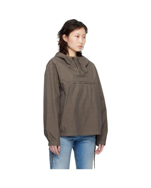 Maison Margiela Brown Taupe Cotton Caban Anorak