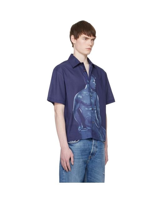 Carne Bollente Blue Sadao Hasegawa 'In' Shirt for men
