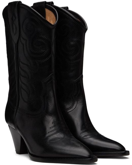 Isabel Marant Black Luliette Cowboy Boots