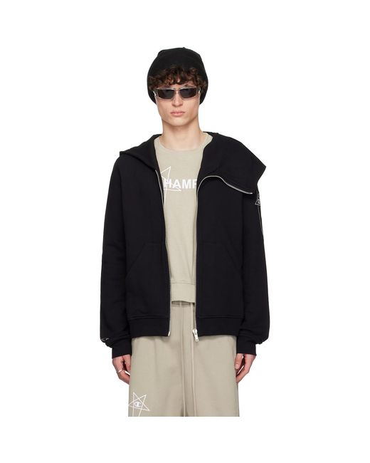 Rick Owens Black Champion Edition Mountain Hoodie for men