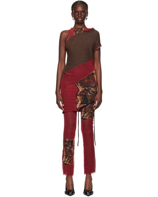 OTTOLINGER Black Red Cat Minidress