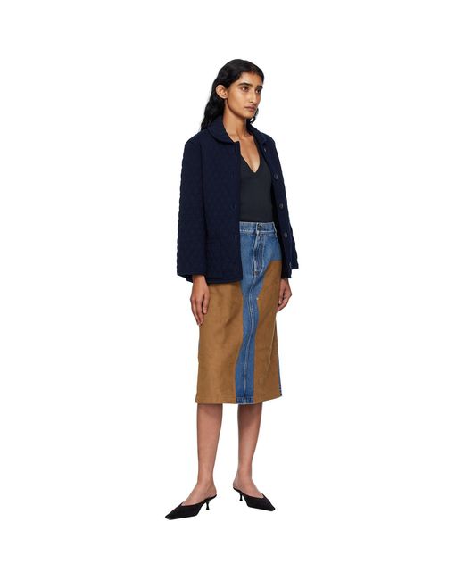 Stella McCartney Blue Denim Midi Skirt