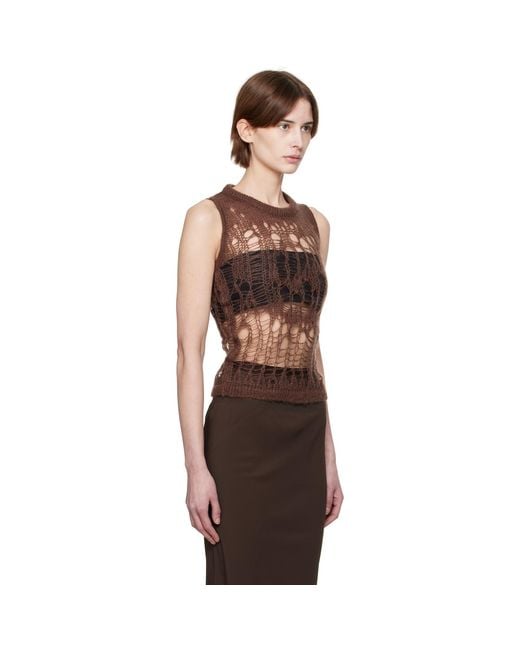 Rick Owens Black Hollywood Spider Tank Top
