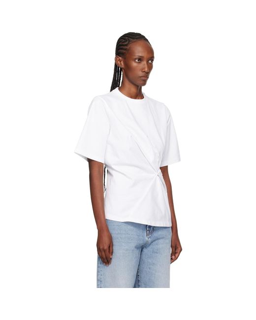 Rohe White Reinvented Twisted T-Shirt